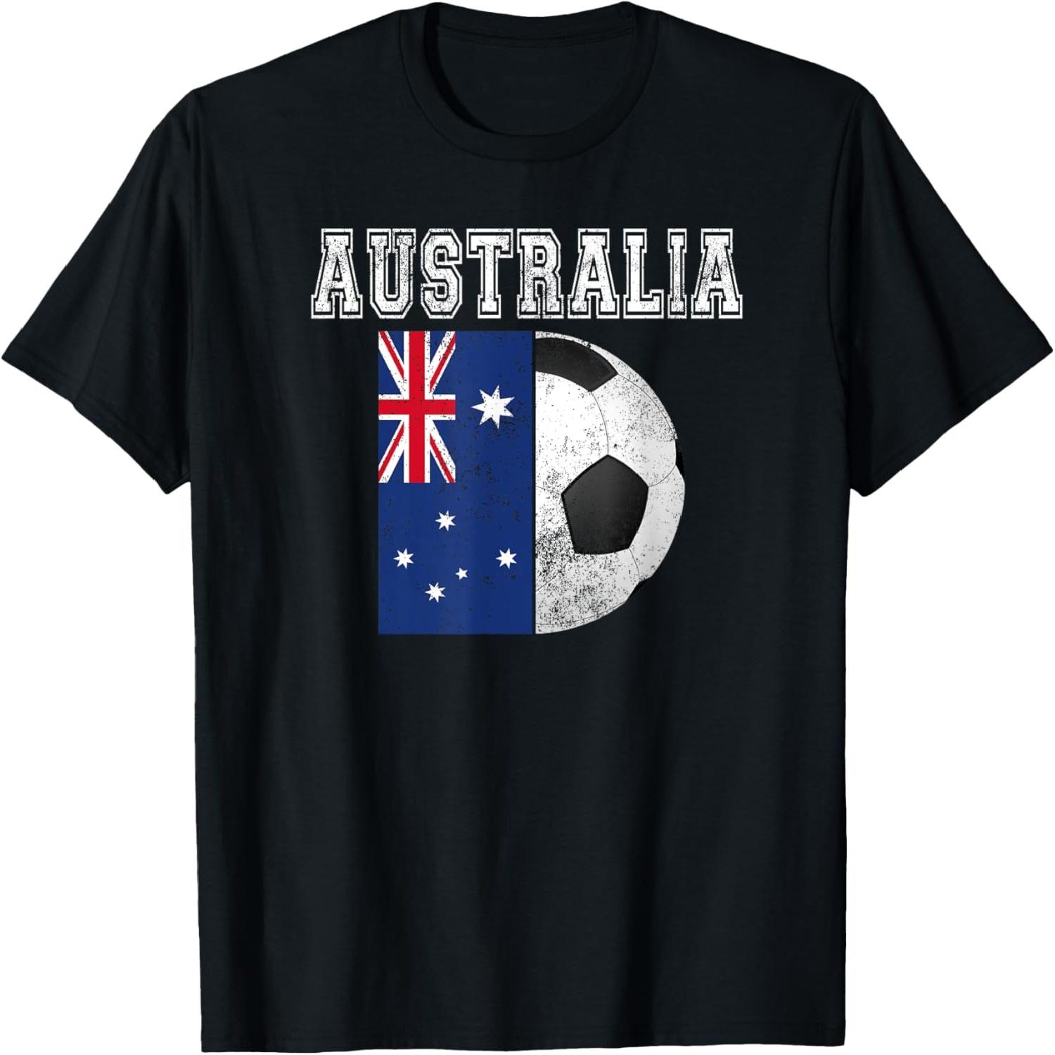 

AUSTRALIA Flag - Soccer Futbol Football T-Shirt S