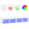 VidaXL Meubles TV avec lumières LED 2 pcs blanc 80x30x30 cm 837142