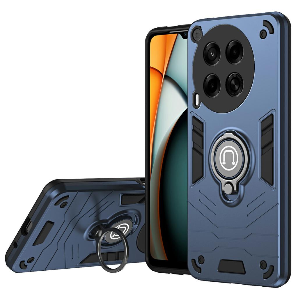 For TECNO Camon 30 4G Case Slide Camshield Kickstand PC+TPU Phone Cover