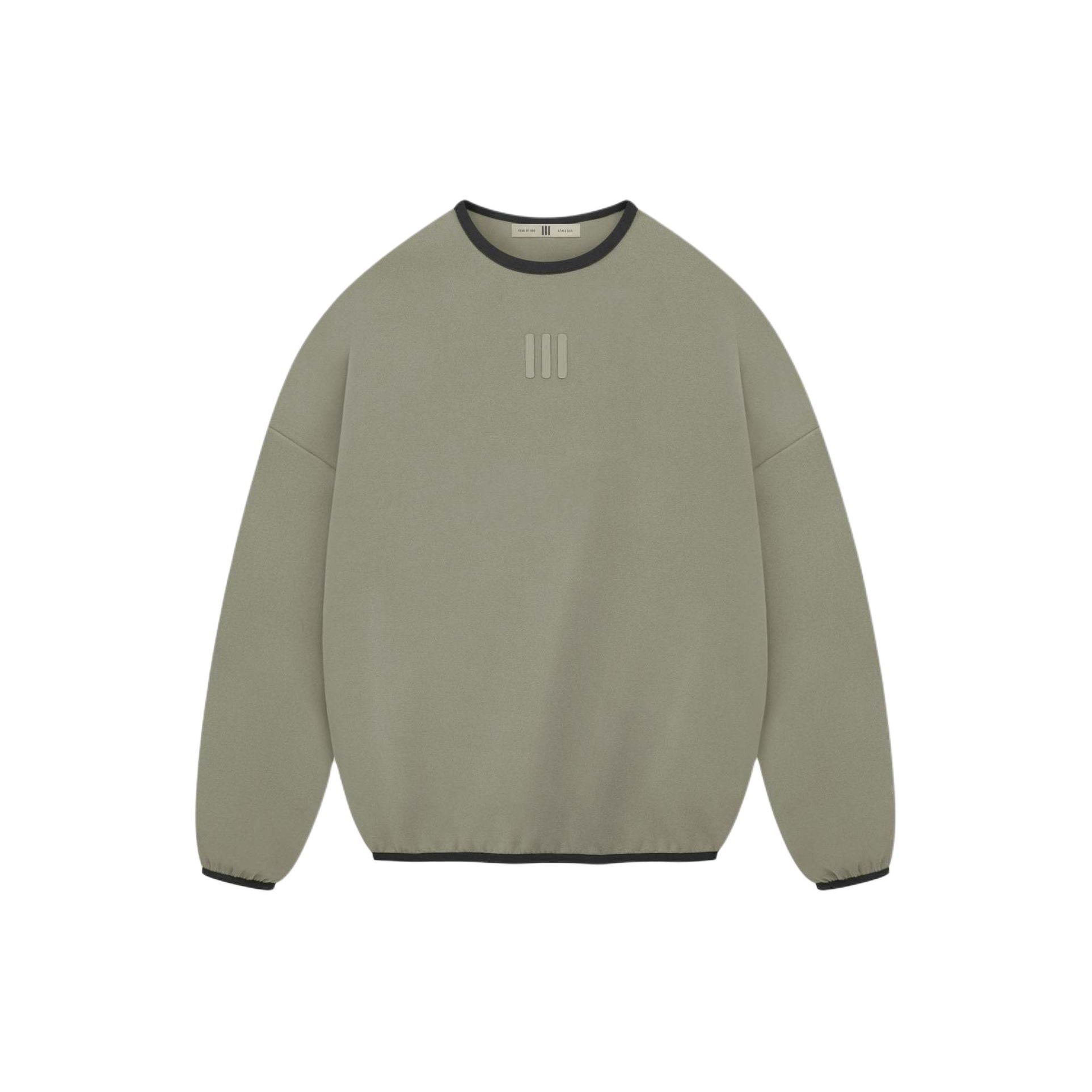 adidas x Fear of God Athletics Suede Fleece Crewneck Sweatshirt Clay Unisex Tops Tan IS5304 S