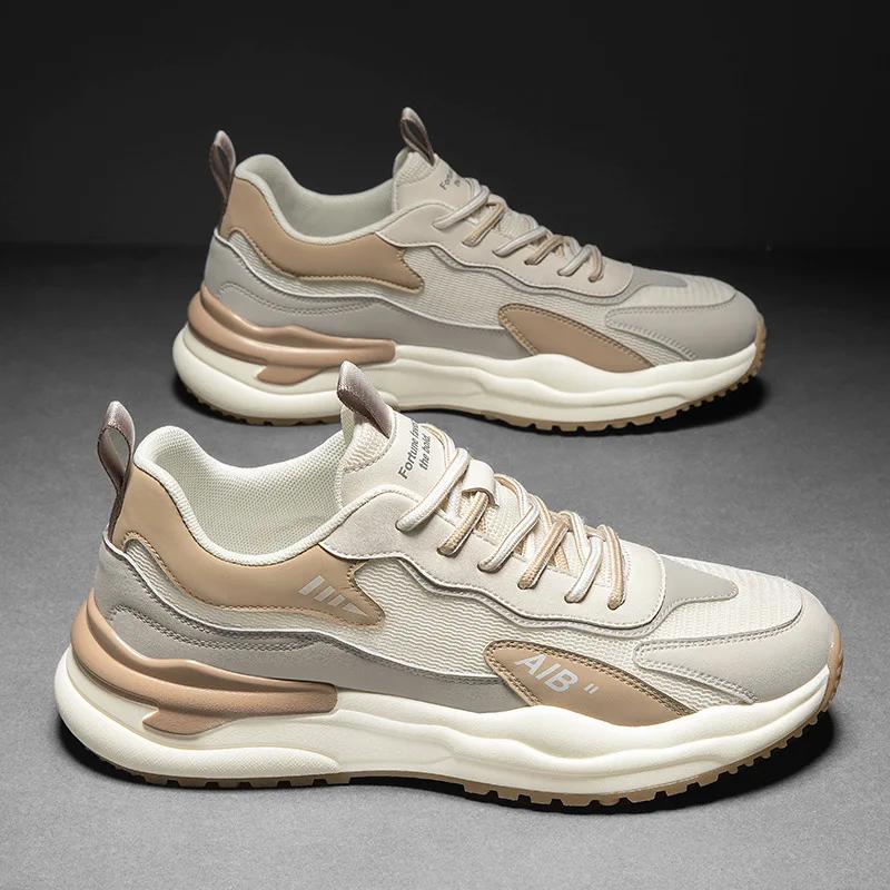 Fashion Men Sneakers Lace-up Male Sport Running Shoes Large Size Breathable Vulcanized Summer Thick Bottom Canvas Casual Shoes