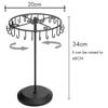 M-Modern-13.3 Inch Black Metal Rotating Jewelry Stand Organizer For Necklaces And Bracelets