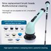 Multi Functional Electric Cleaning Brush with Automatic Rotating Telescopic Rod Wireless Hand Held Scrubbing Tool for Home