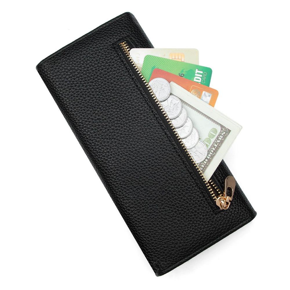 Women Long Wallet PU Leather Envelope Clutch Large Capacity Card Holder Multi Slot Coin Purse Lady Handbag