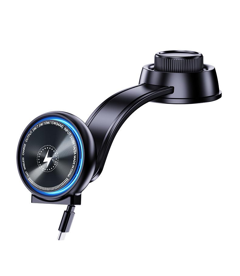 Magnetic Car Phone Holder with 15W Wireless Fast Charging & Cooling