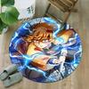 1pc Agatsuma Zenitsu  Carpet, Round Rug, Comfortable, Suitable for Entryways, Living Rooms, Office, And Bedrooms, Christmas Decoration