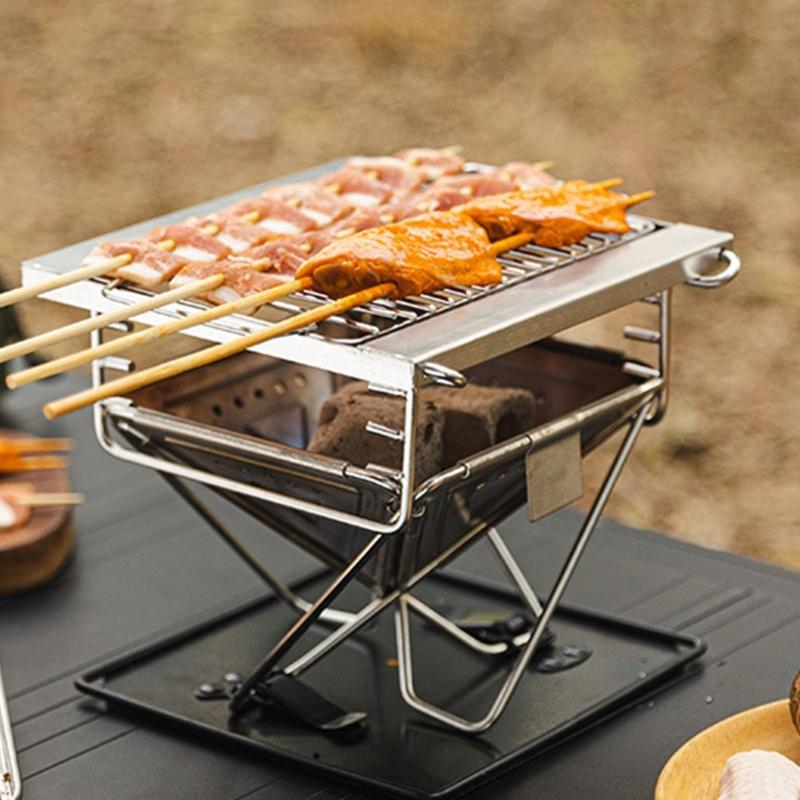 Wind Resistant Outdoor Folding Stove Stable Cooking Performancex When Folded Efficient Combustion Various Setting