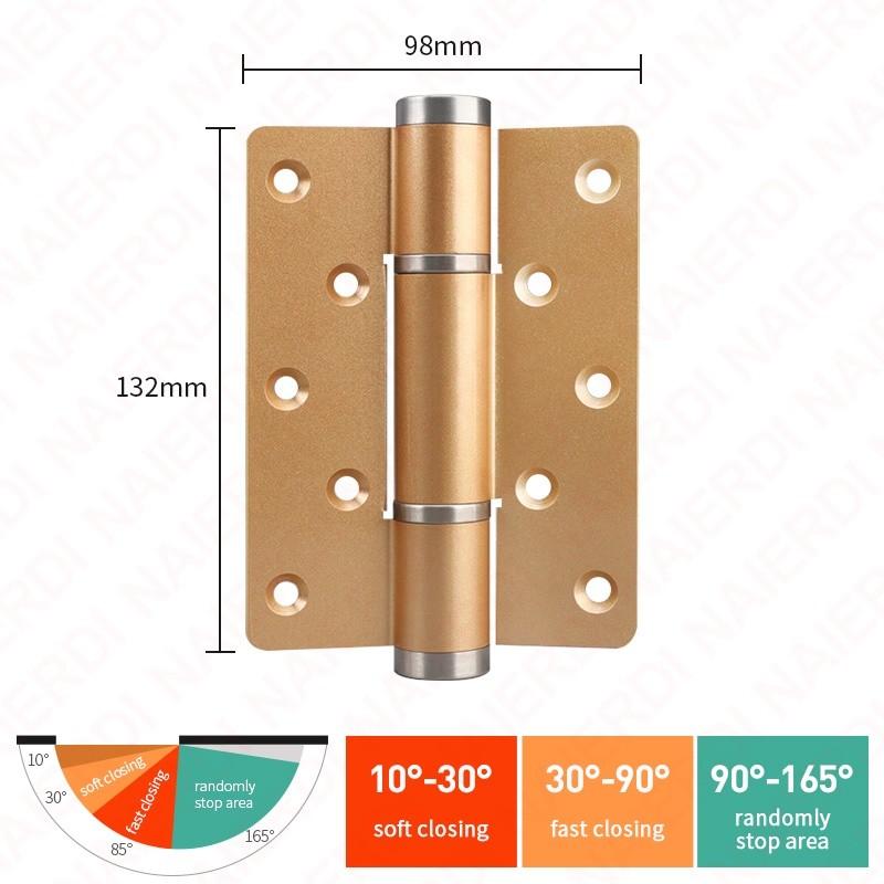 2 Pieces Soft Closing Door Hinge Automatic 90° Positioning Hydraulic Door Closer 5 Inch Adjustable Door Closer Hardware