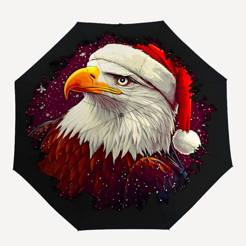

1pc Eagle Christmas Automatic Open/Close Umbrella Compact Folding Umbrella, All-Season Portable Umbrella for Women/Men F1124170