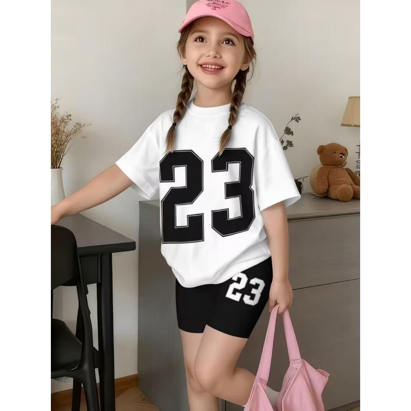 2-teiliges Sommer-Jungen-Set: Lässiger Sport-Trend, T-Shirt mit 3D-Muster-Druck und Shorts