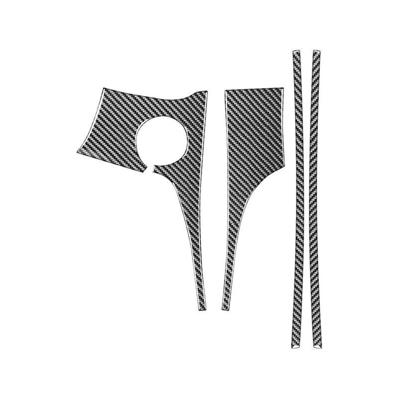 Carbon Fiber Car Center Console Multifunction Panel Frame Trim Strip Decoration Sticker For Mercedes Benz C Class W203 2005-2007