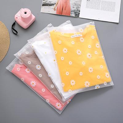 5/20 unidades de bolsas de almacenamiento Daisy Ziplock para ropa, bolsas de polietileno esmeriladas con cierre para embalaje de viajes, suéteres, sudaderas con capucha y proyectos de costura.