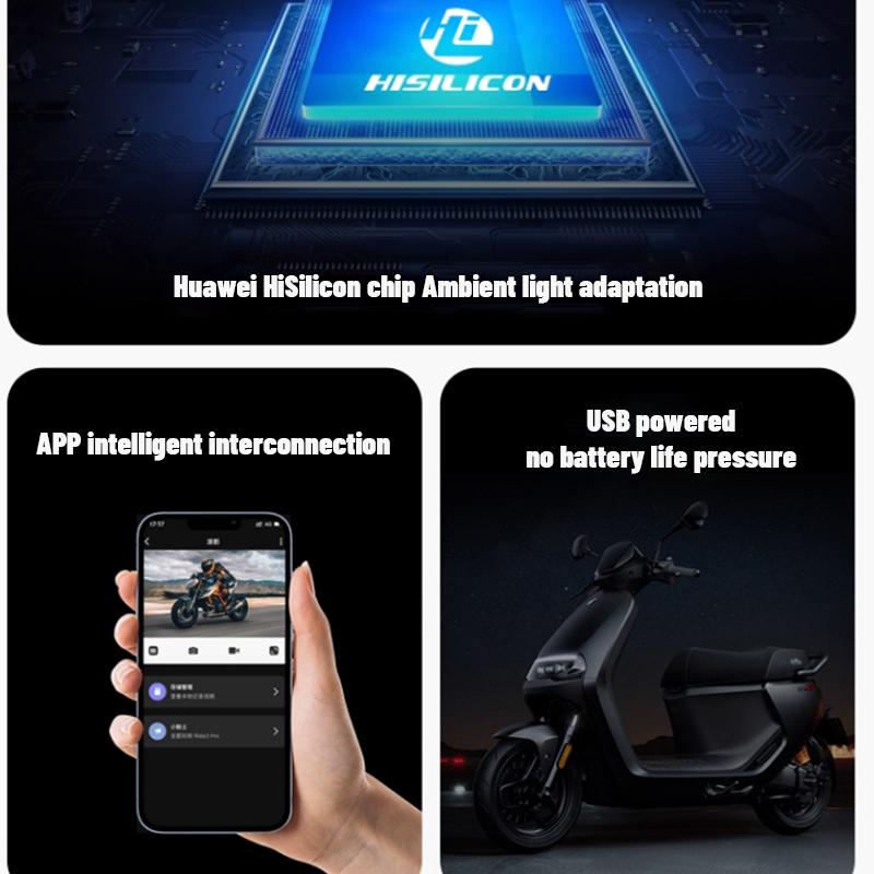 1080P Full HD Motorcycle Dash Cam Built-in WiFi IP66 Waterproof Shockproof Professional Riding Safety Recorder