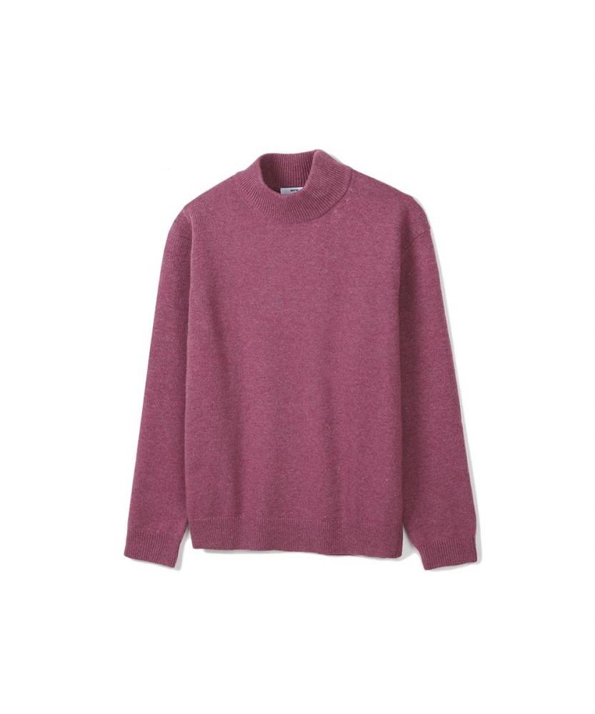 NOTIG Wool Blend Half Turtleneck Long Sleeve Knit Pink_Okw2Swtn201P1