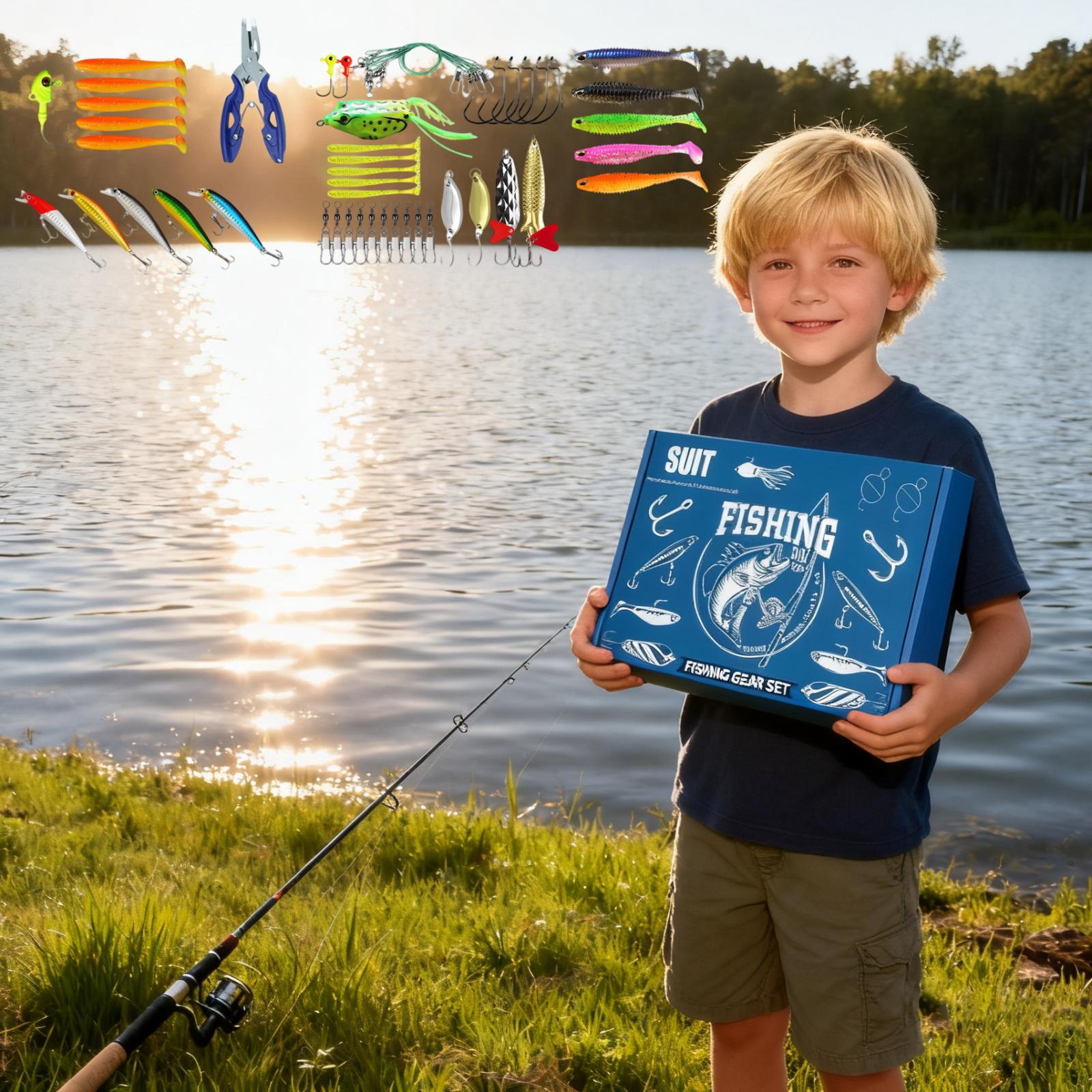 

673ALuya Загадочное рыболовное снаряжение Все рыболовные наборы Большеротый окунь Малоротый окунь Набор для ловли форели на приманку One Size