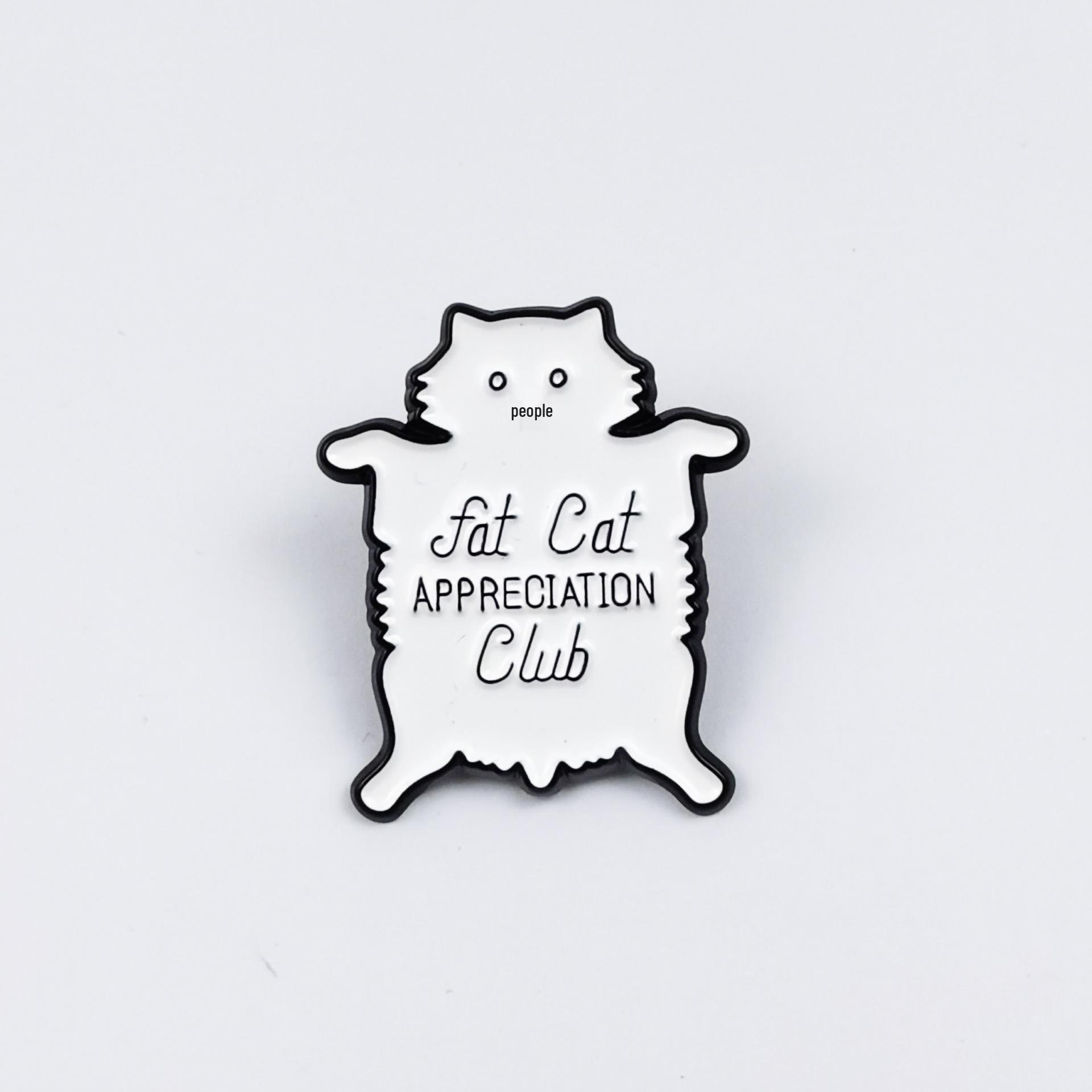Cartoon Cat Brooch - Versatile Metal Badge for Clothing, Backpack, Accessories.