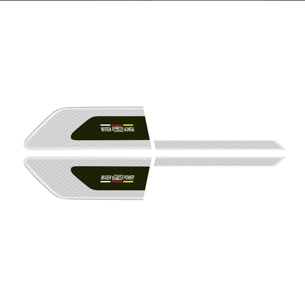 xwbfn6 Car Reflective Decorative Sticker Fender Safety Warning Anti-collision Strips For Honda City Jazz Accord CR-Z VTEC Vezel Insight