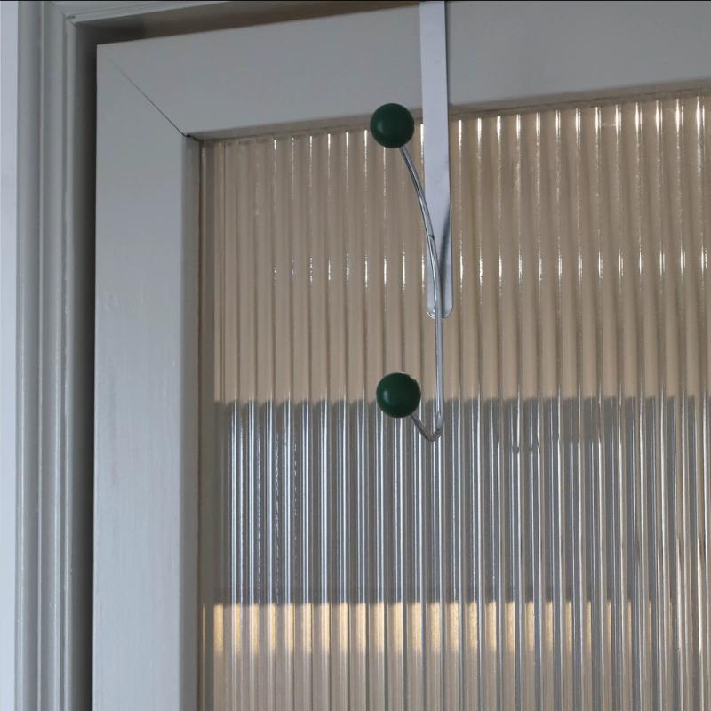 Over-The-Door Iron Hook Rack Easy Install,Heavy-Duty Metal Hooks For Coats,Hats Perfect For Bedroom, Kitchen & Bathroom Storage