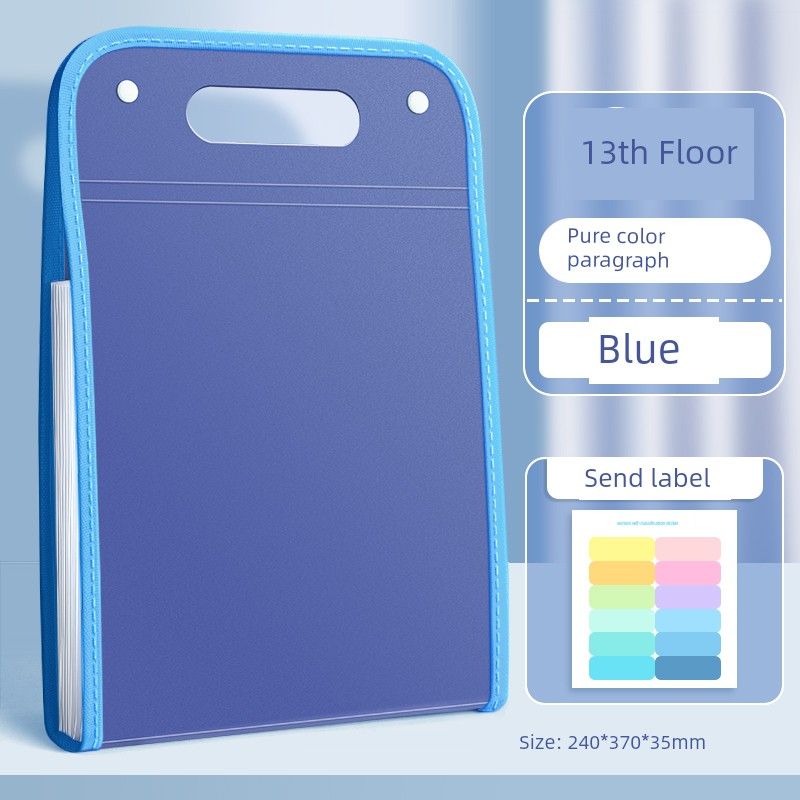 Large Capacity File Holder Ins Good-looking Paper Buggy Bag Organize Fantastic Middle School Students Book Clip Subject Classification Test Paper Clip