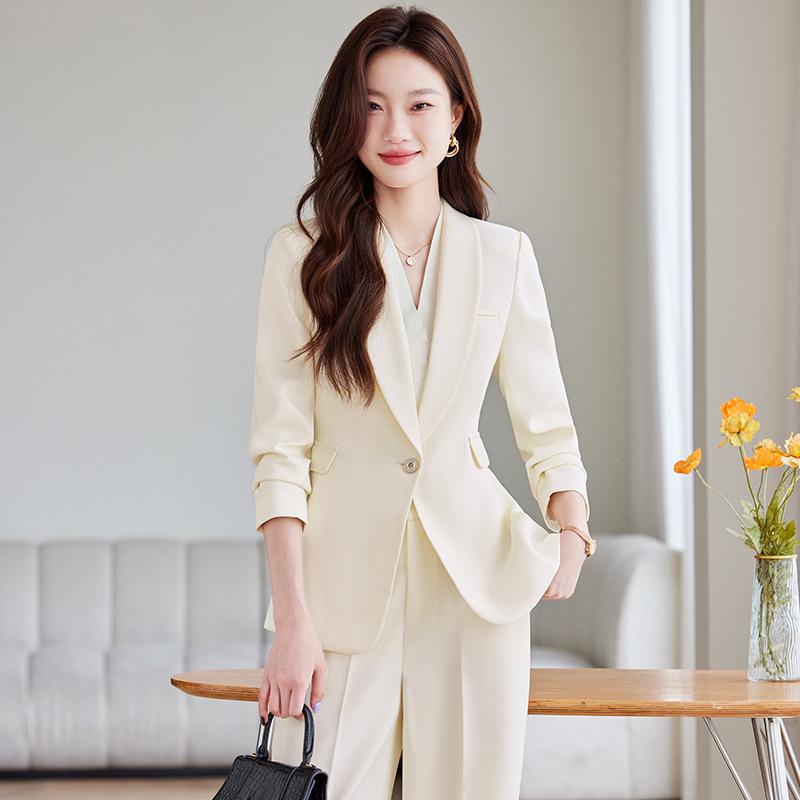 Ensemble Tailleur Classique Rouge pour Femme - Blazer Élégant pour Tenue Formelle et de Travail