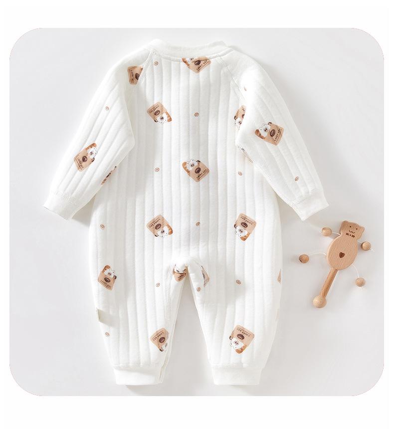 Winter Warm Long Sleeve Baby Romper Jumpsuit - Newborn Base Layer Pajamas
