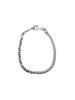 Harang Hr 231B_Half &Half Silver Chain Bracelet