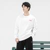 Li Ning Badminton Series Thunder Dragon Print Sports Casual Pullover Sweatshirt Men Sweatshirt White AWDSE89-2