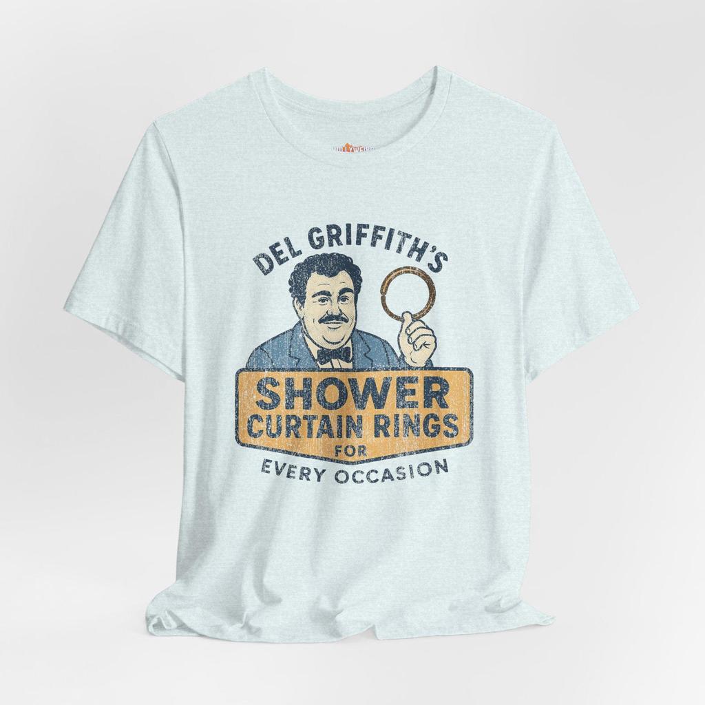 Del Griffith's Shower Curtain Rings (Plains, Trains, & Automobiles) T-Shirt and kids tshirt