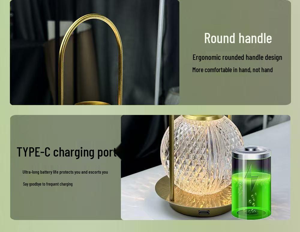 Portable Metal Table Lamp: Creative Turkey Design for Camping, Bar, Bedroom, and Bedside Atmosphere