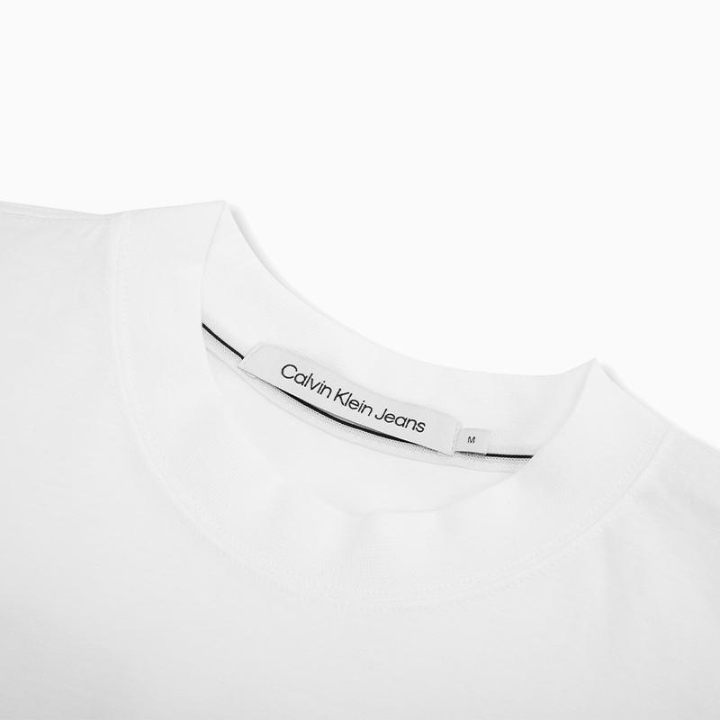 Calvin Klein Colorful Graffiti Letter Print Crew Neck Short Sleeve T-Shirt Men Tops Moonlight-White ZM02801