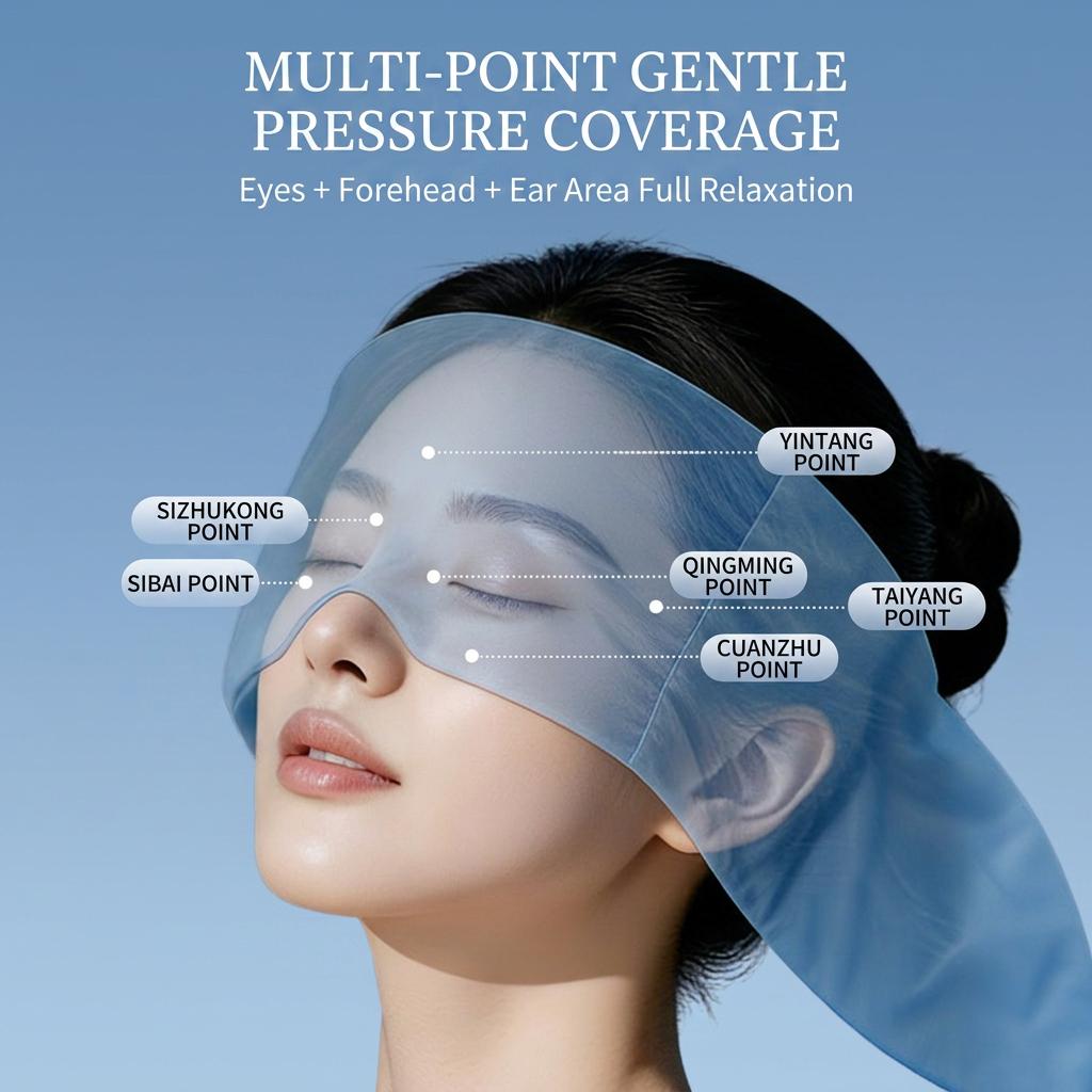 Weighted Sleep Mask Cooling Ice Silk Light Blocking Eye Blindfold Dual-Sided Breathable Eye Cover for Men Women Travel