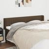 VidaXL Headboard with Ears Dark Brown 203x16x78-88 Cm Fabric3119031