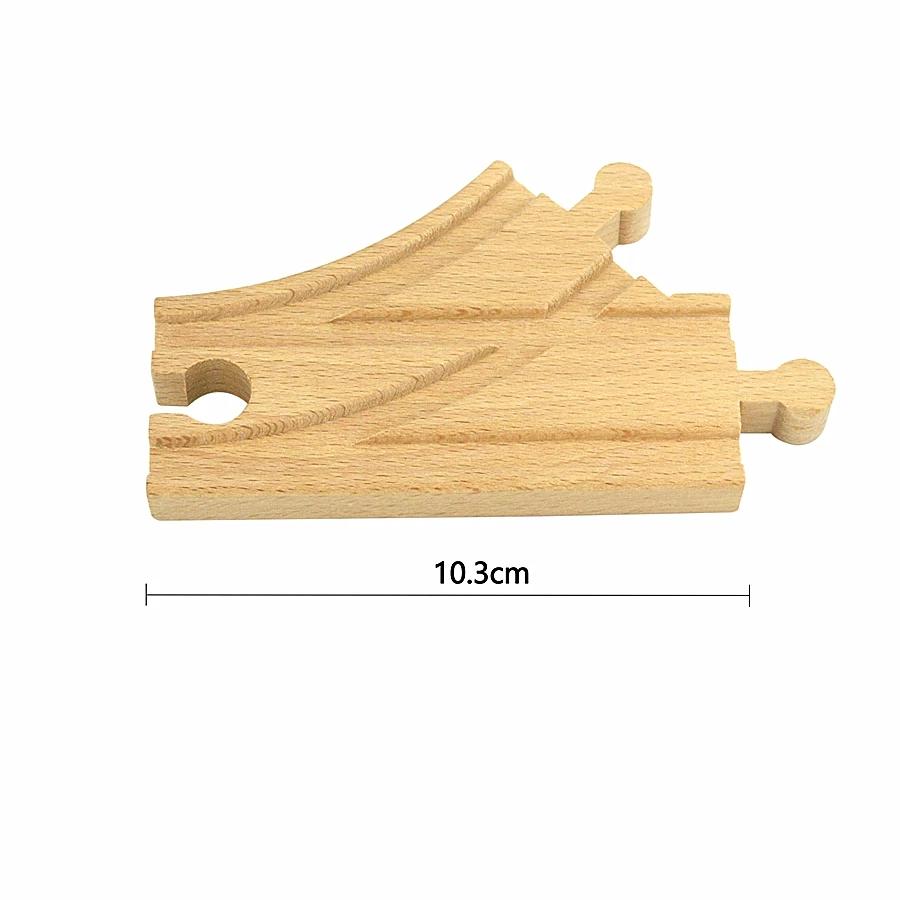Educational Toy for Child New Kinds Wood Track Accessories Beech Wooden Train Track Railway Toys Fit Biro Wooden All Brand Track