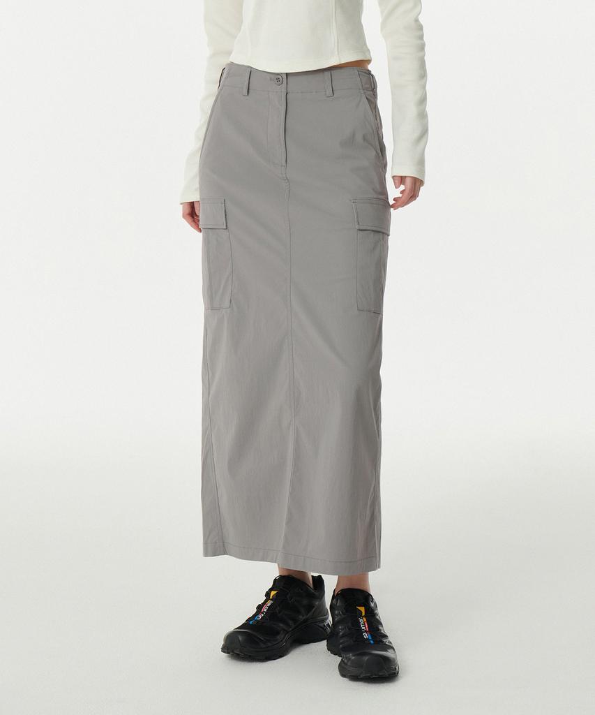 Musinsa Standard Woman Women'S Cargo Maxi Skirt [Light Grey]