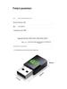 Wireless USB WiFi Mini Adapter - 300M Driver-Free for Notebook