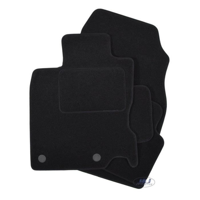 Tapis De Sol Noir Velours - J&J AUTOMOTIVE - Nissan Qashqai J11 - Sur Mesure - Antidérapant - Imperméable