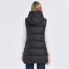 Autumn and winter white duck down vest women's winter down vest wear with medium and long hooded vest jacket