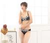 Chica Hurra Black Bra and Panty Size Floral Feminine Small Black Small Size Small Bust Small Opaque Panty Small Black Panties Women's Set, B65,