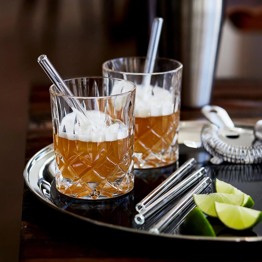 15cm Short Glass Straws Clear Drinking Straws for Cocktails Whiskey Coffee Bar Party Straight Bent Reusable Straws Barware