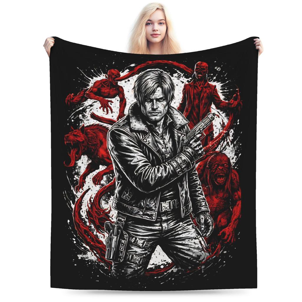 Residents Evils Requiem Leon S Kennedy Blanket Spring Warm Soft Throw Blanket For Boy Chair Sofa Bed Flannel Bedspread Bed Cover