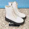 New Styles of Chunk-heeled Boots, Thick-soled Ankle Boots, Lace-up Motorcycle Boots, Slim Boots and Women's Shoes