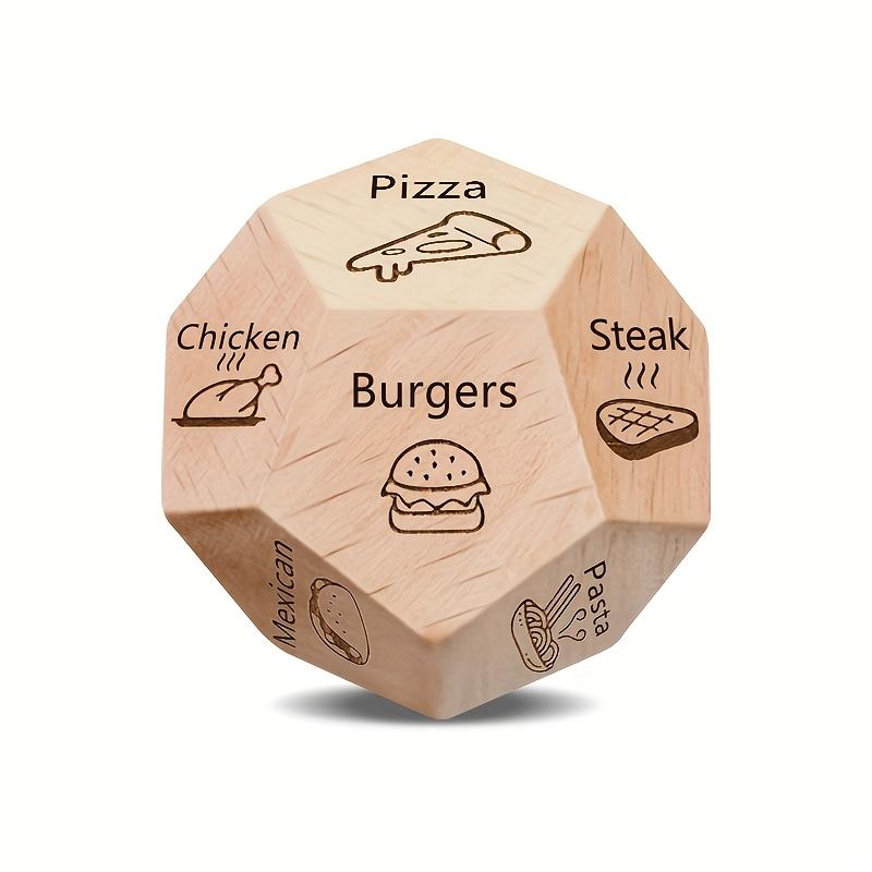 1 Pack Holzwürfel Valentinstagsgeschenk, Paar Date Night Würfelgeschenk, Liebesspiel, Romantischer Spieleabend, Design im Landhausstil