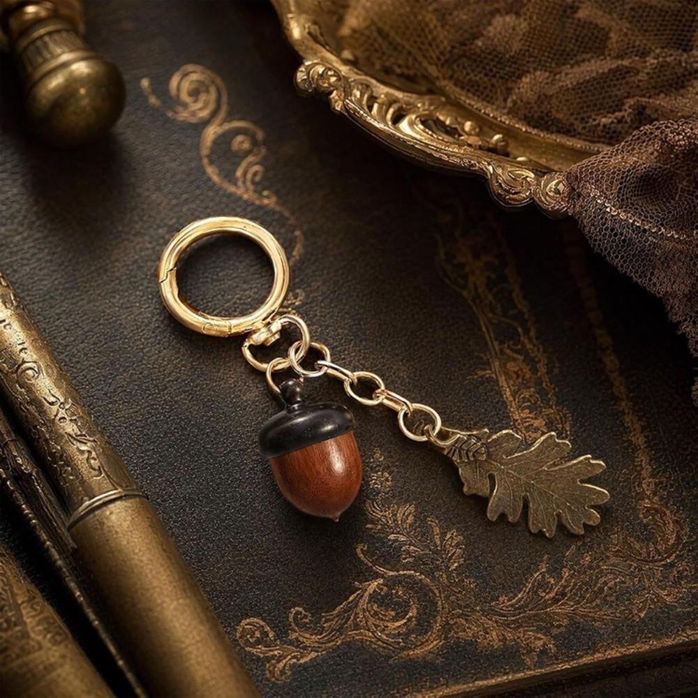 Lightweight Acorn Keychain Small Item Storage Pendant Charm Metal Keychain Gift Giving