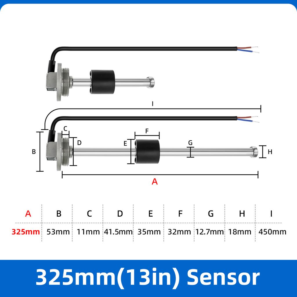 A3 Wasserstandssensor 0~190 Ohm Kraftstoffstandssensor 100-525MM Öl Flüssigkeit Wassertank Kraftstoffsensoren Für Kraftstoff-/Wasserstandsanzeige
