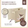 Boîte de rangement - bieco - motif chevreuil - 33x33x33 cm - polyester - 36 litres