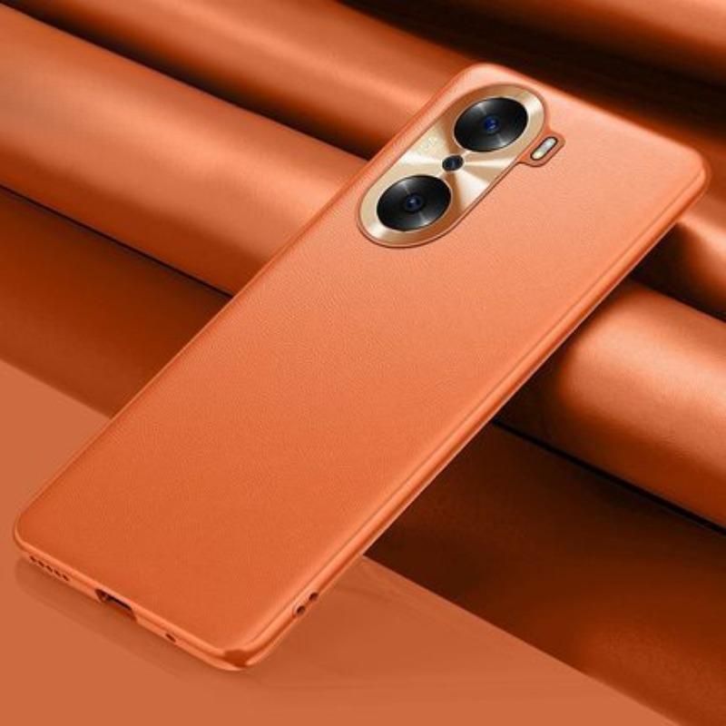 Suitable for Mate70 Plain Leather Phone Case, Huawei Nova12 Full-wrapped Soft-edge Magic6 Protective Case, Honor 300pro