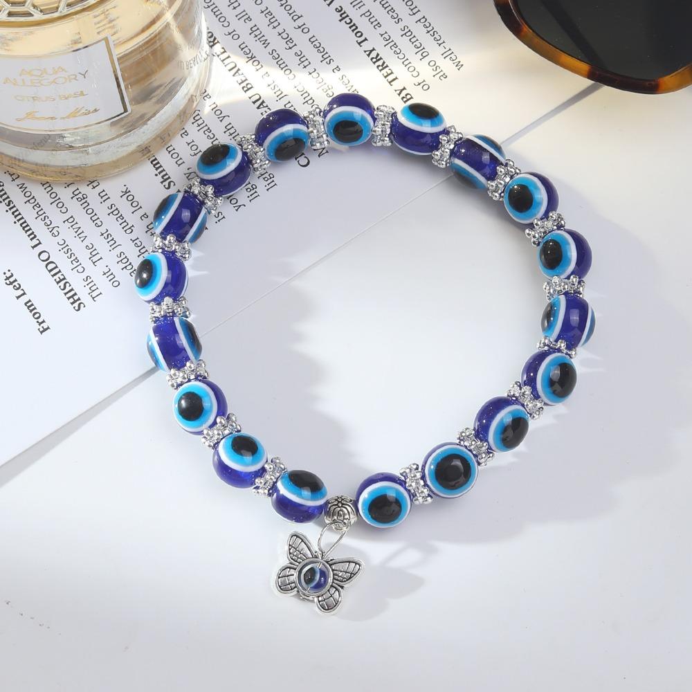 

Evil Eye Anklet and Bracelet Dual-use Butterfly Style синий