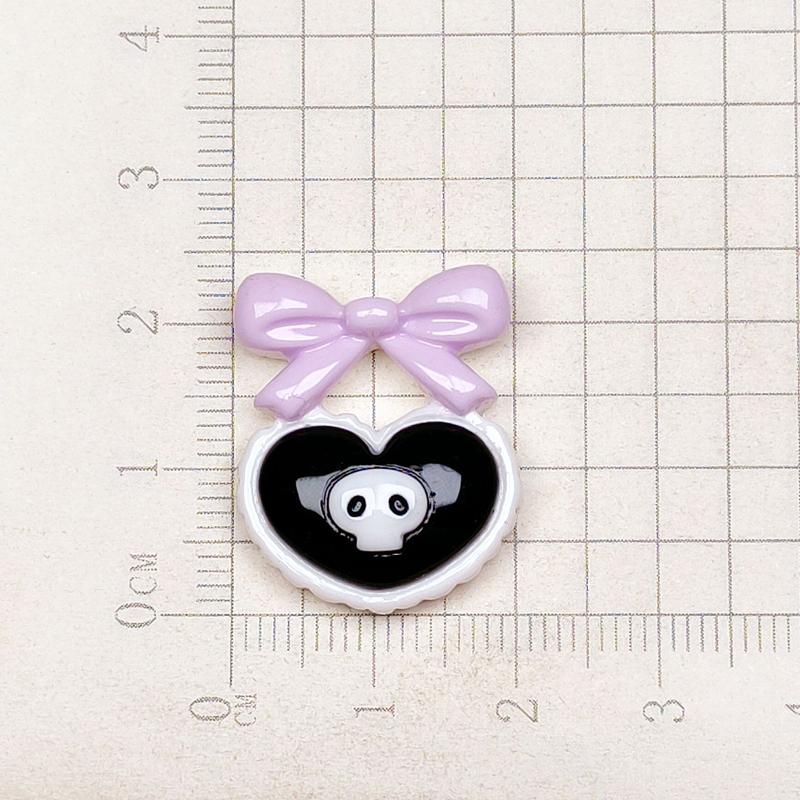 

10 Pcs Latest Small Kawaii Animation Skull Head Animal , Bow, Cake Resin Scrapbook Diy Jewelry Kids Gift Hairpin Accessories A25