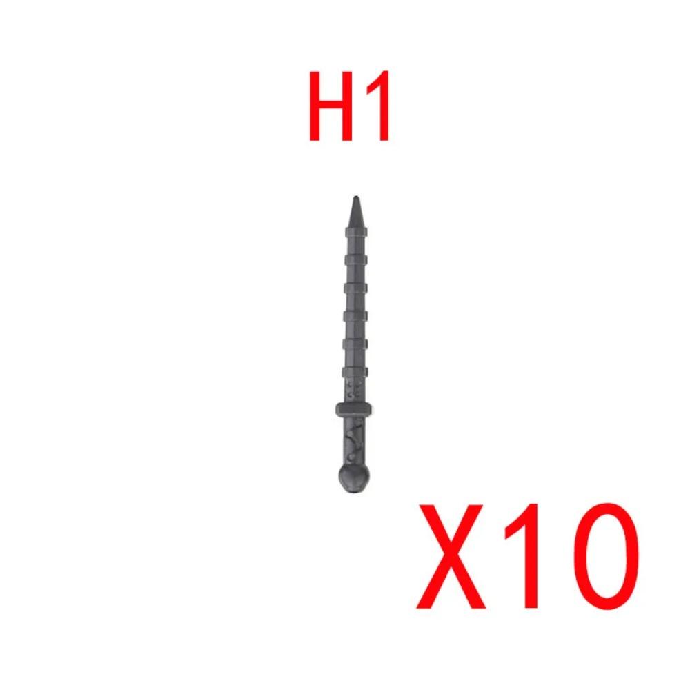 MOC Building Blocks Weapon Toy Accessories Medieval Soldier Knight Figure Ten Spear Crossbow Axe Sword Mini Brick Gift S001 DIY