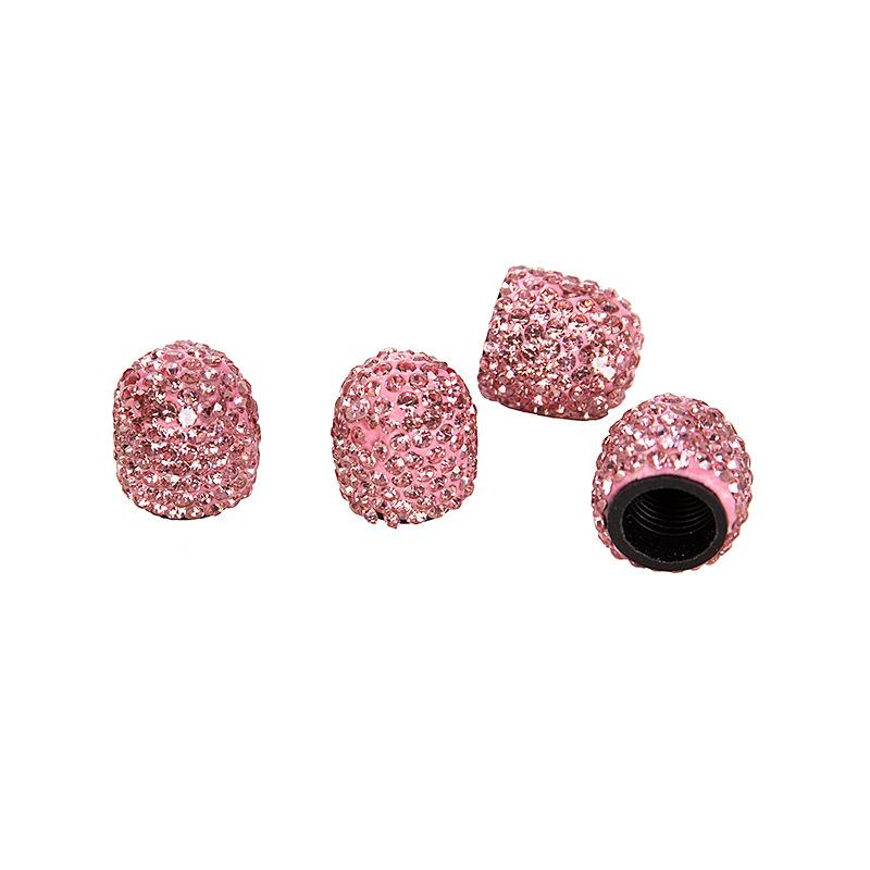 4 Pcs Diamond Valve Stem Caps Crystal Rhinestone  Universal Car Tire Valve Caps Diamond Shining Dustproof Caps Car Accessories